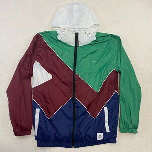 Ethik Color Block Multicolor Windbreaker Spring Jacket Size XL